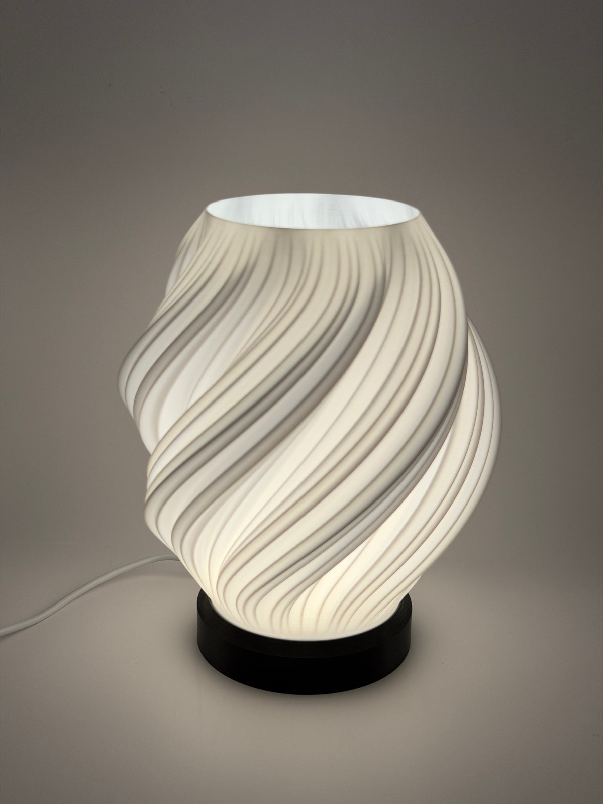 3D-Druck LED-Tischlampe "Swirl" (ohne Leuchtmittel)